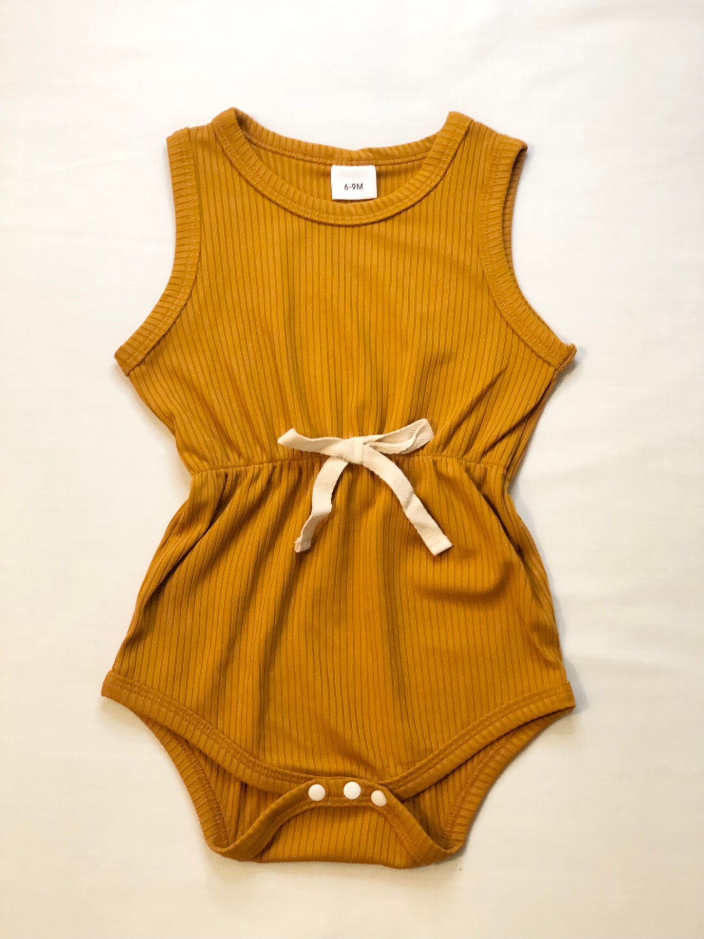 Ribbed Sleeveless Romper